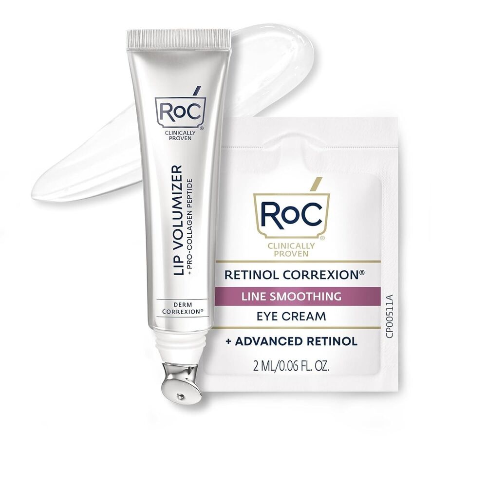 RoC Derm Correxion Lip Volumizer Line Smoothing Eye Cream Hyaluronic & Vitamin E